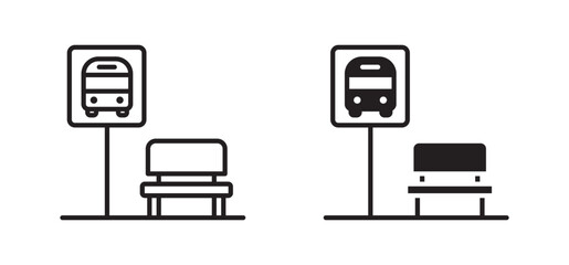 Bus stop stand icon Vector  © Masuda Akthar