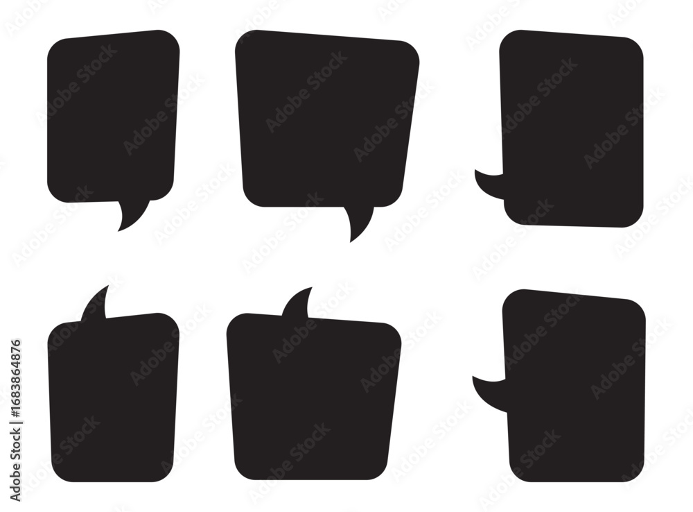 Poster speech bubbles vector set. talk bubble icon. isolated design elements for text, thought, dialogue, c