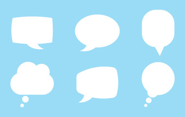 Chat glyph icon. Message icon set. Speech bubble sign. Chat message glyph icon. Conversation symbol. Speech bubble icon set. Stock vector illustration.