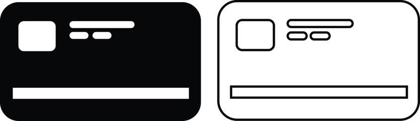 Credit card icon set, black flat and line style debit card collection, payment card vector group with finance and banking symbols, money transaction icons and credit