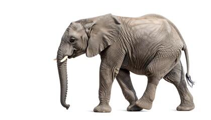 Obraz premium African elephant walking profile