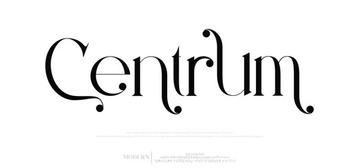 Elegant alphabet beauty logo font. Classic beautiful Modern luxury Serif Letter Minimal Fashion. Typography decoration logotype fonts, wedding, logos. vector illustration