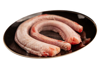 Raw rock eel fish rock salmon shark seafood small-spotted catshark tasty snack fresh delicious...