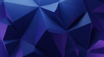 Obraz premium Abstract geometric facets blue and purple digital art wallpaper for backgrounds