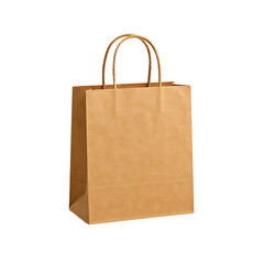 Kraft Paper Shopping Bag Transparent PNG Isolated Retail Object