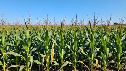Fototapeta premium Cornfield with a bumper harvest