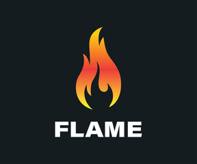Fire flame icon logo design