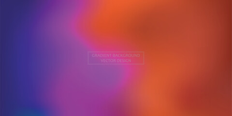 Panoramic web template multicolor gradient background, stylish design element - Vector illustration