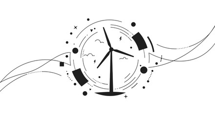 Sustainability and Renewable Energy Vector Illustrations – Eco-Friendly and Futuristic Designs