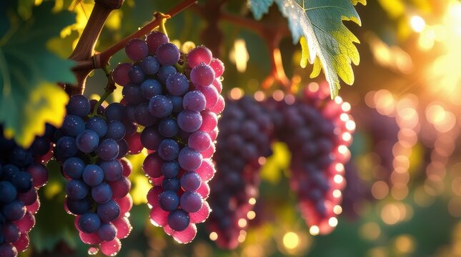 Racimos de uvas en el campo