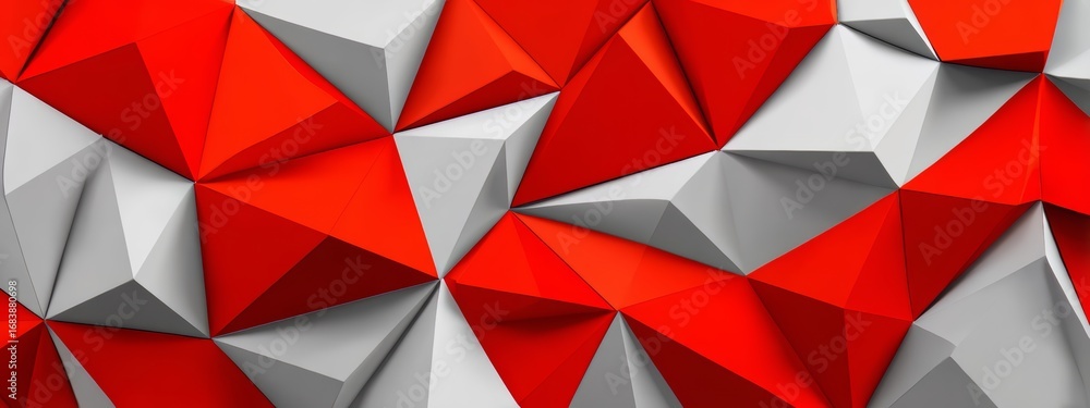 Aufkleber red and white geometric pattern. the red and white colors are bold and contrasting, creating a dynam
