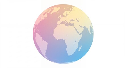 Obraz premium Pastel gradient earth illustration