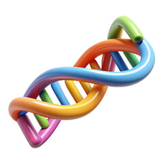 Vibrant DNA helix symbolizes genetics, science, and health breakthroughs