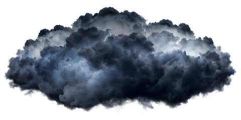 Midnight halloween darkness cloudy cut-out transparent backgrounds 3d illustration 