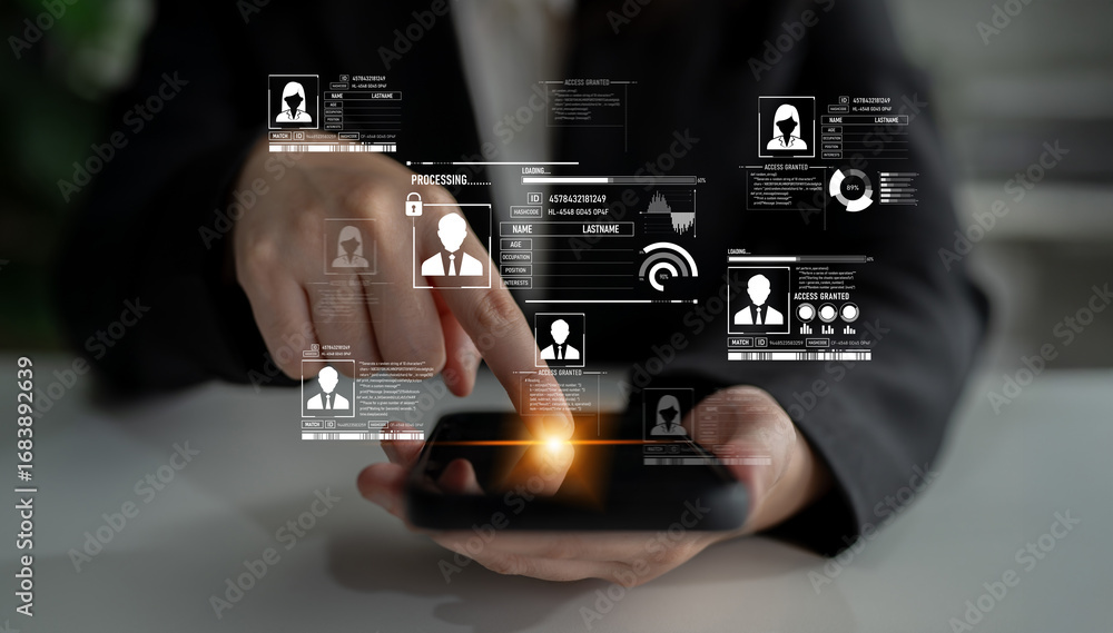 Aufkleber id security ensures personal data protection with secure login systems, digital identity safeguards,