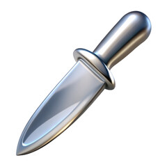 Sleek silver dagger, sharp blade, polished metal, iconic weapon, dramatic presentation
