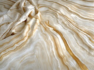 Obraz premium Elegant Beige and Gold Marble Texture with Draped Fabric