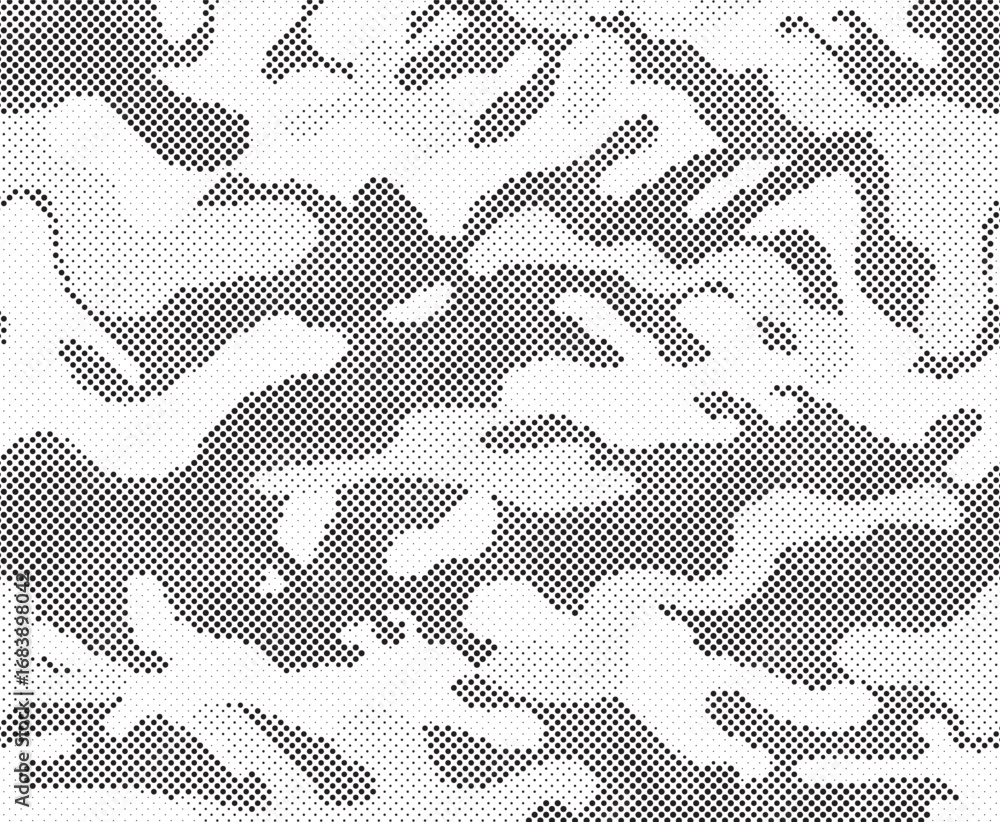 Poster camouflage seamless pattern gray. abstract camo. modern texture. print on fabric on clothes. vector 