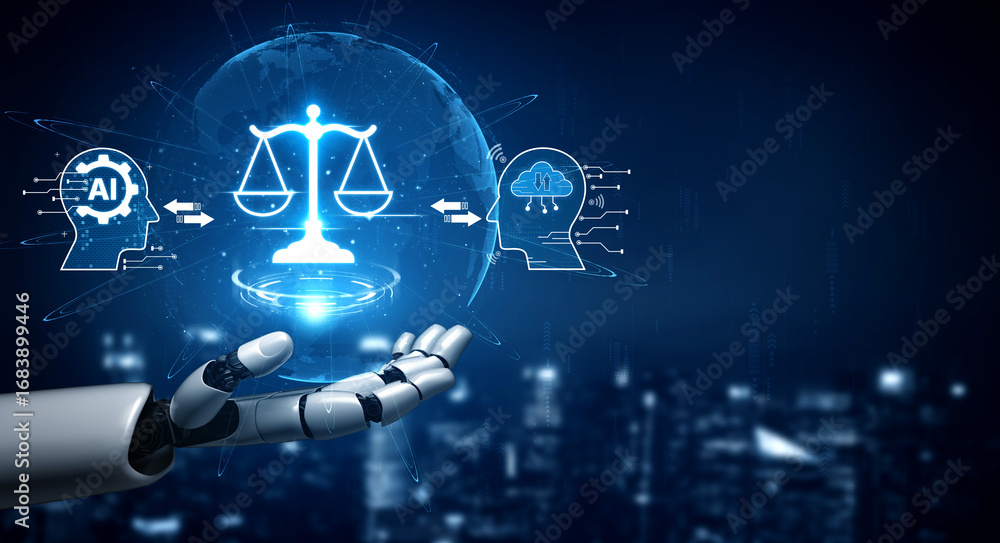 Poster ai ethics ensures fairness, transparency, and responsibility in intelligent systems, guiding safe an
