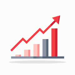 Obraz premium Ascending line chart vector illustration growth business data analysis finance report