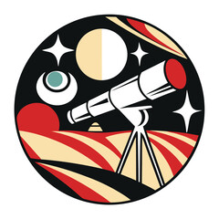 Eye Catching Design of a Telescope on a Planet Observing Space