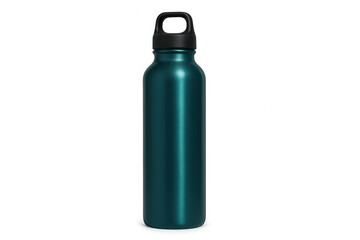 Teal eco-friendly water bottle with black cap, highlighting sustainable hydration solutions