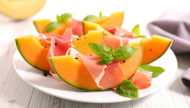 Melon and ham appetizer