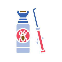 insecticide black line icon for digital and print projects.