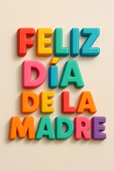 Beautiful Feliz D&iacute;a de la Madre Greeting Card Template