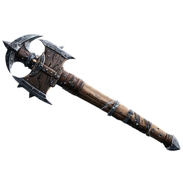 Barbarian weapon isolated on transparent background