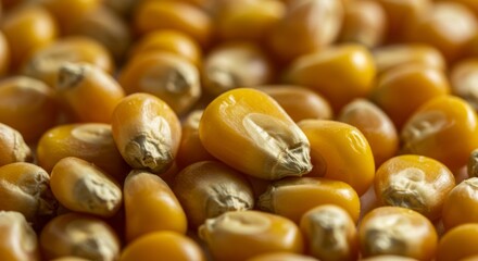 Close-Up of Golden Yellow Corn Kernels