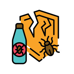 pesticide resistance black line icon for digital and print projects.