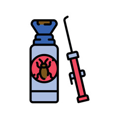 insecticide black line icon for digital and print projects.