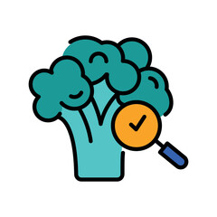 maximum residue limit color flat icon for digital and print projects.