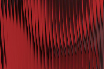 Illustration of abstract pattern with vertical red and black wavy lines
