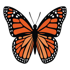 Fototapeta premium Vibrant Monarch Butterfly Illustration A Colorful Insect Design