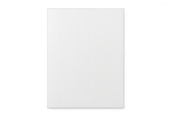 White paper sheet on transparent background, ideal for showcasing your designs or creating mockups