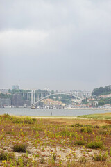 The beach Cabedelo do Douro in the mouth of the river Douro, Porto, Portugal