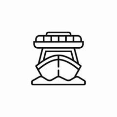 sea cruise ship icon sign vector