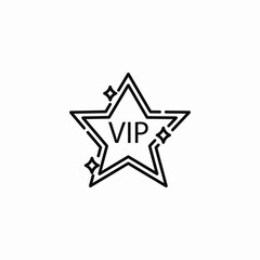 star with vip icon sign vector
