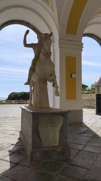 The Royal Palace of Portici, a monumental Bourbon residence built in 1738 by the Bourbon Kings, located in Naples, Italy. A historic landmark of cultural and architectural heritage.