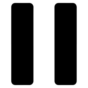 Black Silhouette Pause Button Icon PNG | Minimal Media Symbol Download
