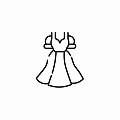wedding dress icon sign vector