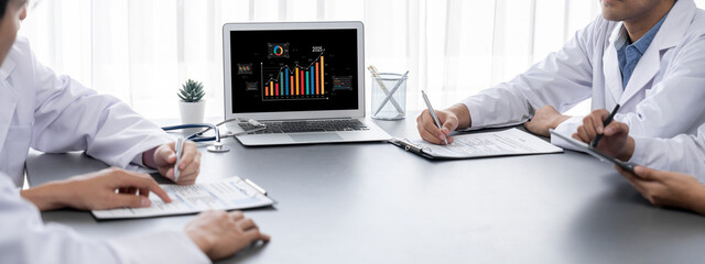 Business data dashboard provide business intelligence analytic for marketing strategy planning...