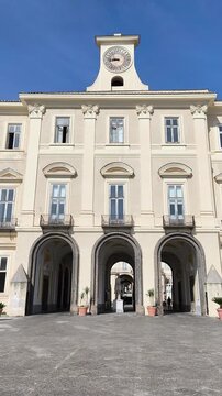 The Royal Palace of Portici, a monumental Bourbon residence built in 1738 by the Bourbon Kings, located in Naples, Italy. A historic landmark of cultural and architectural heritage.
