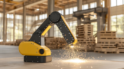 Robotic Arm Welding in a Warehouse Environment