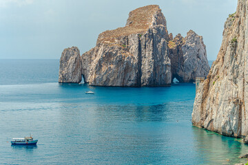 Obraz premium Pan di Zucchero sea stack in Sardinia, Italy