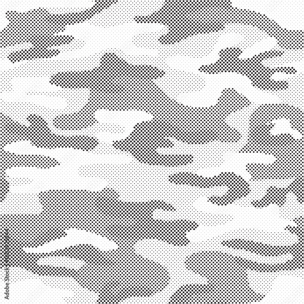 Poster abstract halftone background. military camouflage effect dot seamless pattern texture. dotted backgr