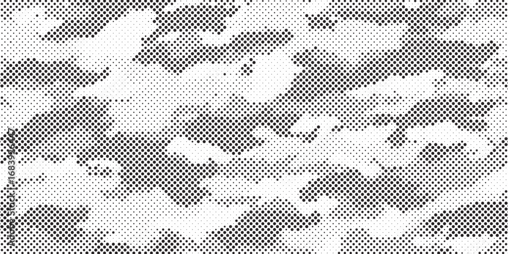 Poster abstract halftone background. military camouflage effect dot seamless pattern texture. dotted backgr