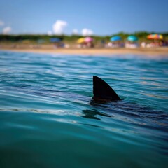 Fototapeta premium Shark swimming in ocean